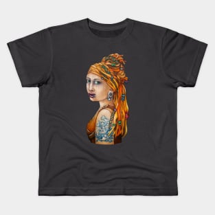 Girl with a Gauged Earlobe Kids T-Shirt